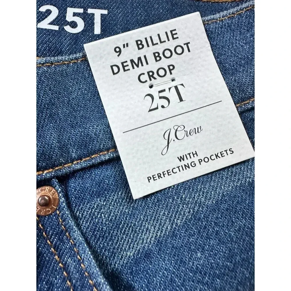 JCrew 9” Billie Demi Boot Crop, NWT